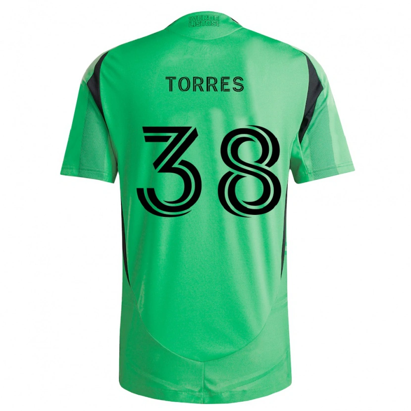 Danxen Dames Ervin Torres #38 Smaragdgroen Zwart Thuisshirt Thuistenue 2026/27 T-Shirt België