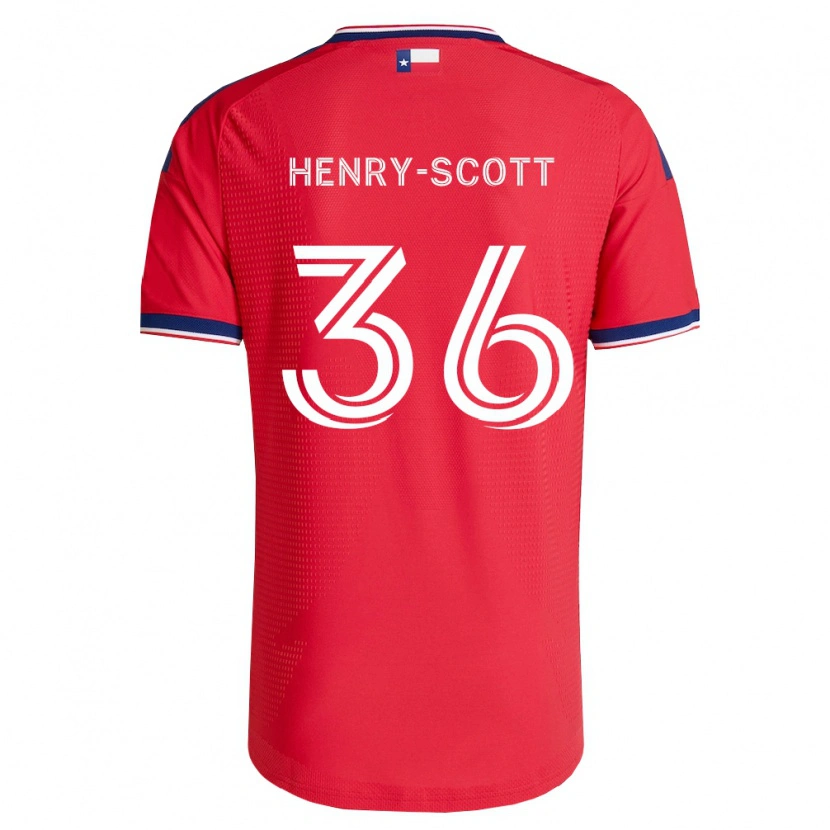 Danxen Dames Malik Henry-Scott #36 Rood Blauw Wit Thuisshirt Thuistenue 2026/27 T-Shirt België