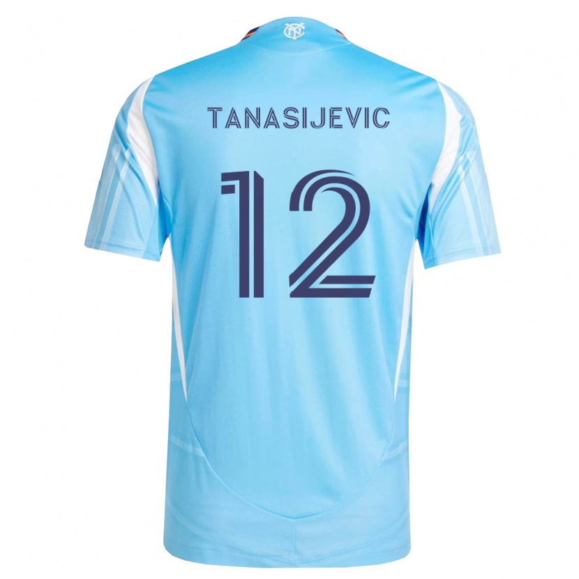 Danxen Dames Strahinja Tanasijevic #12 Hemelsblauw Wit Thuisshirt Thuistenue 2026/27 T-Shirt België