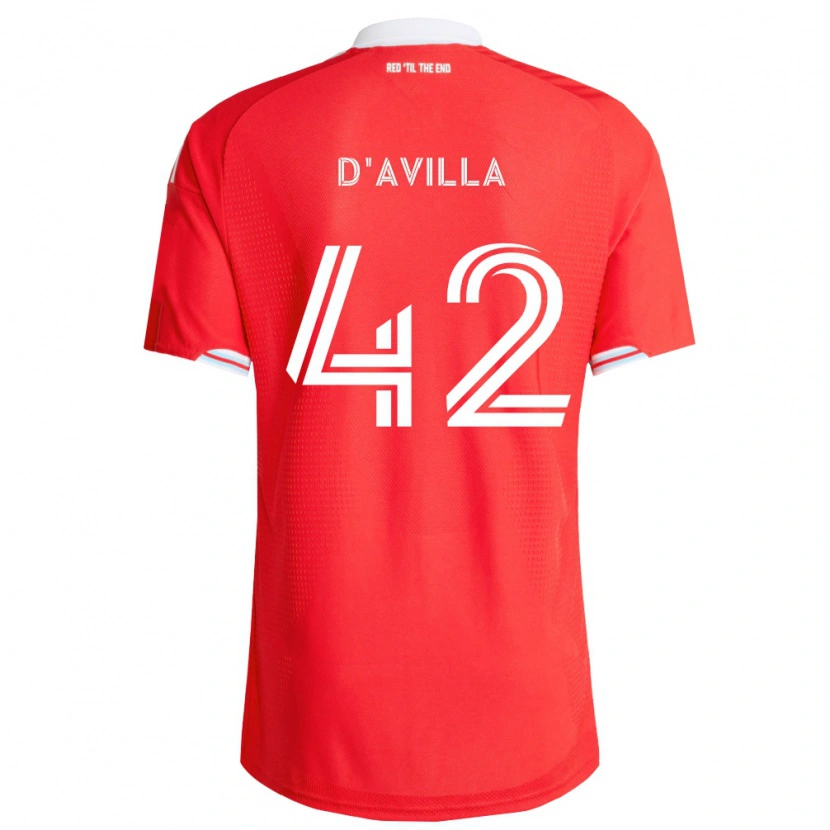 Danxen Dames Djé D'avilla #42 Rood Diep Blauw Wit Thuisshirt Thuistenue 2026/27 T-Shirt België