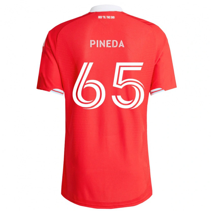 Danxen Dames Oscar Pineda #65 Rood Diep Blauw Wit Thuisshirt Thuistenue 2026/27 T-Shirt België