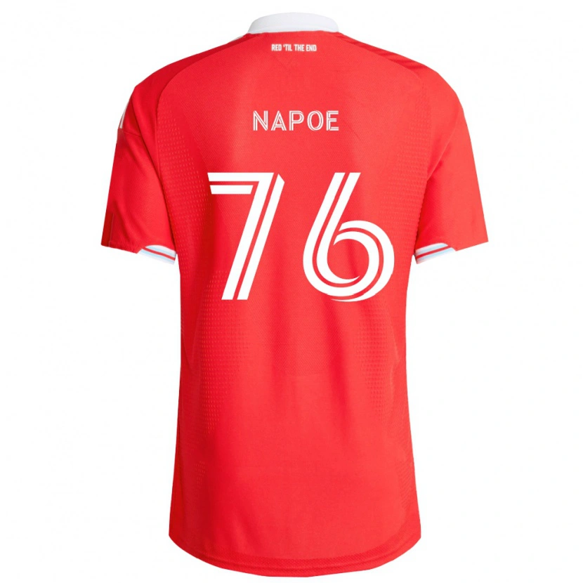 Danxen Dames Milan Napoe #76 Rood Diep Blauw Wit Thuisshirt Thuistenue 2026/27 T-Shirt België