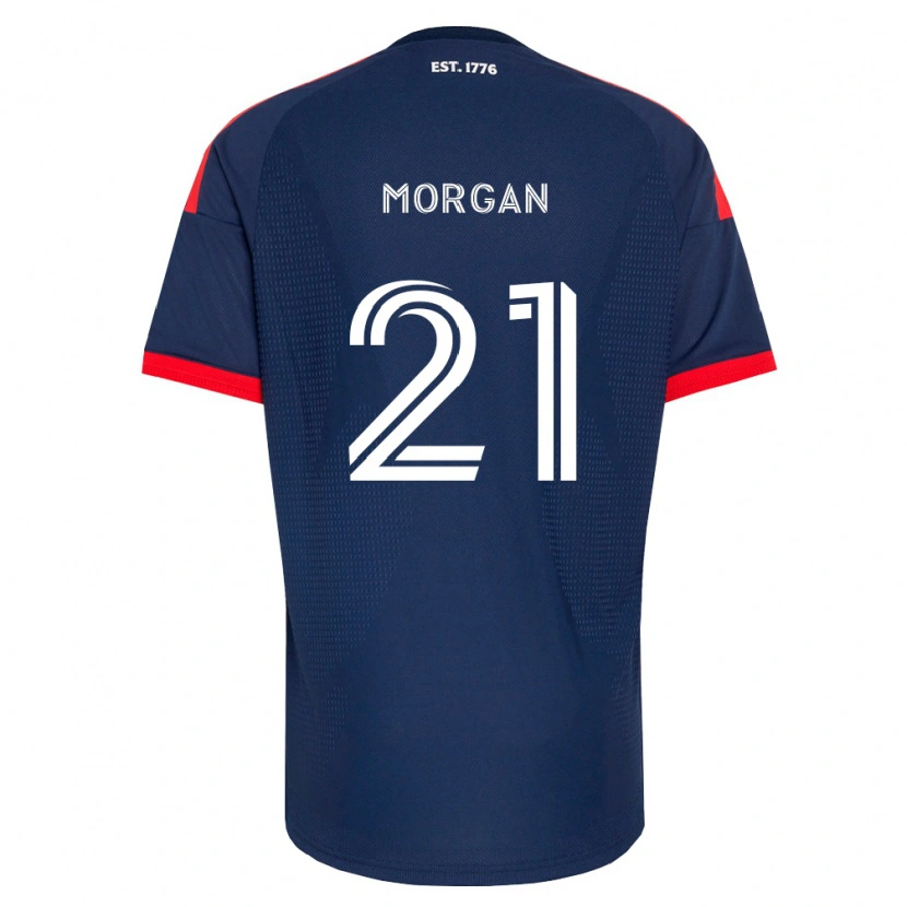 Danxen Dames Myles Morgan #21 Koninklijk Blauw Rood Wit Thuisshirt Thuistenue 2026/27 T-Shirt België