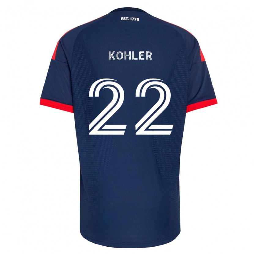 Danxen Dames Ethan Kohler #22 Koninklijk Blauw Rood Wit Thuisshirt Thuistenue 2026/27 T-Shirt België