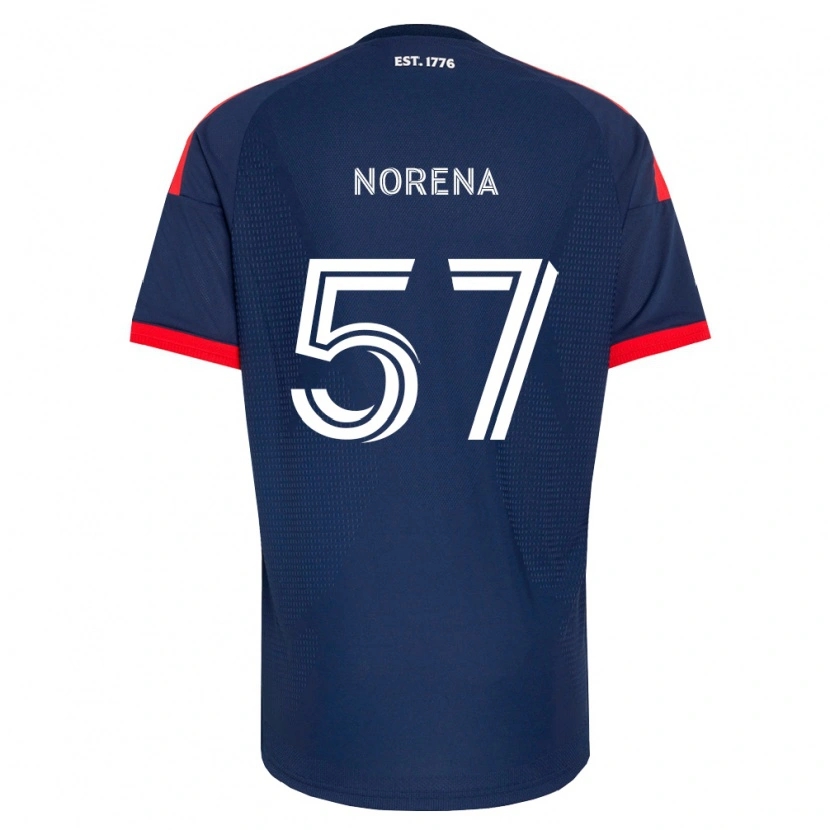 Danxen Dames Bryan Norena #57 Koninklijk Blauw Rood Wit Thuisshirt Thuistenue 2026/27 T-Shirt België
