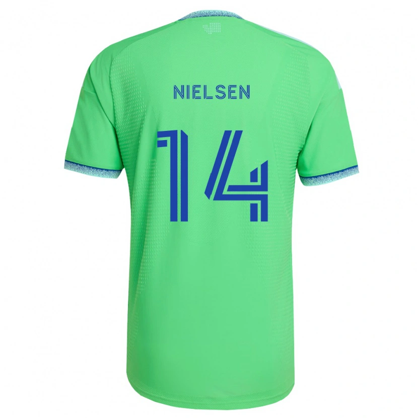 Danxen Dames Taylor Nielsen #14 Groen Lichtblauw Thuisshirt Thuistenue 2026/27 T-Shirt België