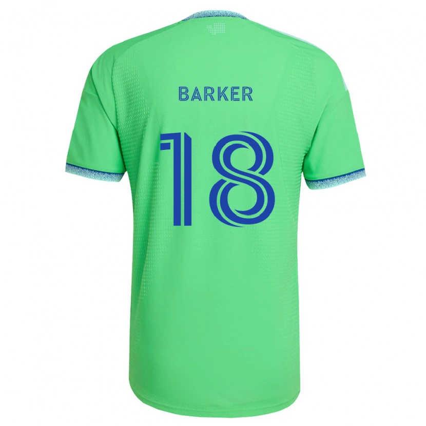 Danxen Dames Alicia Barker #18 Groen Lichtblauw Thuisshirt Thuistenue 2026/27 T-Shirt België