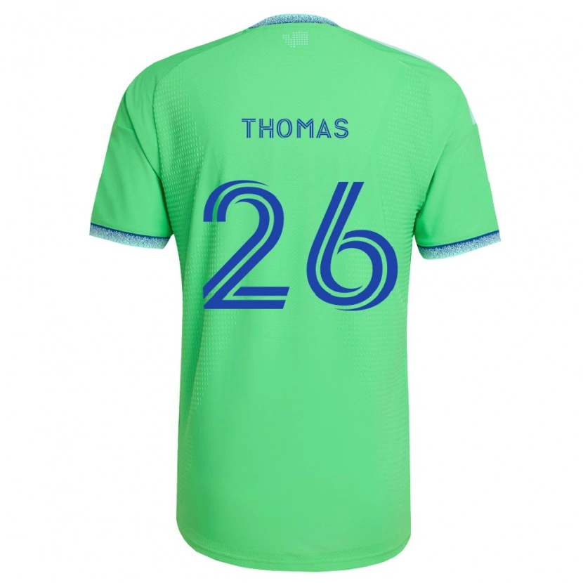 Danxen Dames Andrew Thomas #26 Groen Lichtblauw Thuisshirt Thuistenue 2026/27 T-Shirt België
