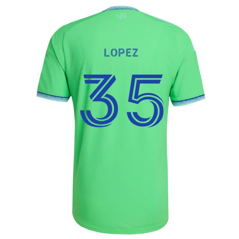 Danxen Dames Antino Lopez #35 Groen Lichtblauw Thuisshirt Thuistenue 2026/27 T-Shirt België