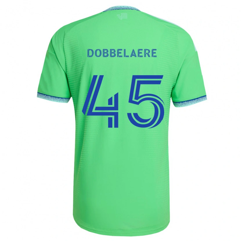 Danxen Dames Ethan Dobbelaere #45 Groen Lichtblauw Thuisshirt Thuistenue 2026/27 T-Shirt België