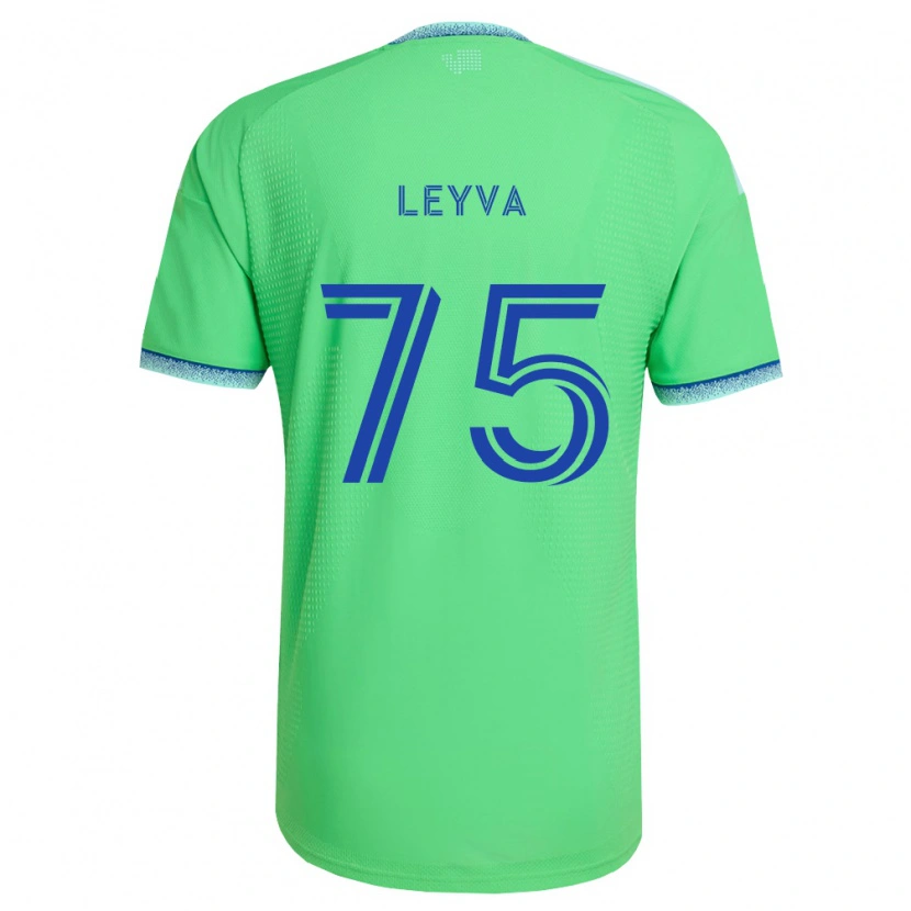 Danxen Dames Danny Leyva #75 Groen Lichtblauw Thuisshirt Thuistenue 2026/27 T-Shirt België