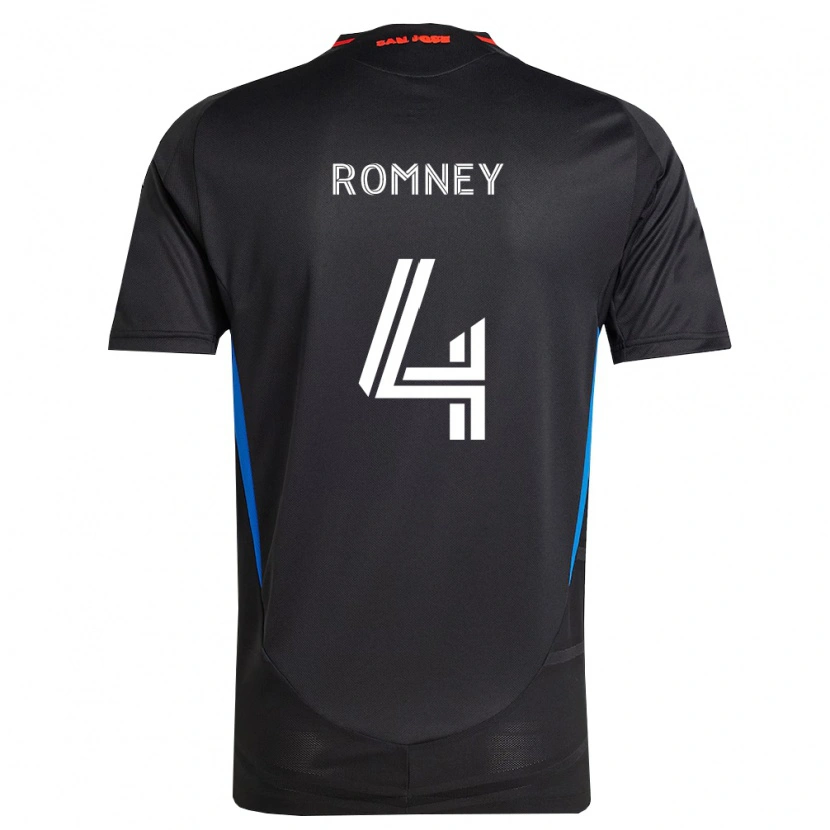 Danxen Dames Dave Romney #4 Blauw Wit Zwart Thuisshirt Thuistenue 2026/27 T-Shirt België