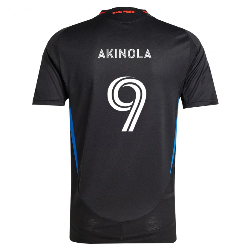 Danxen Dames Ayo Akinola #9 Blauw Wit Zwart Thuisshirt Thuistenue 2026/27 T-Shirt België