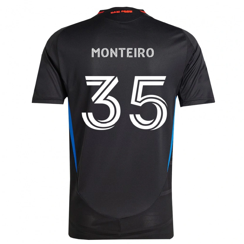 Danxen Dames Jamiro Monteiro #35 Blauw Wit Zwart Thuisshirt Thuistenue 2026/27 T-Shirt België