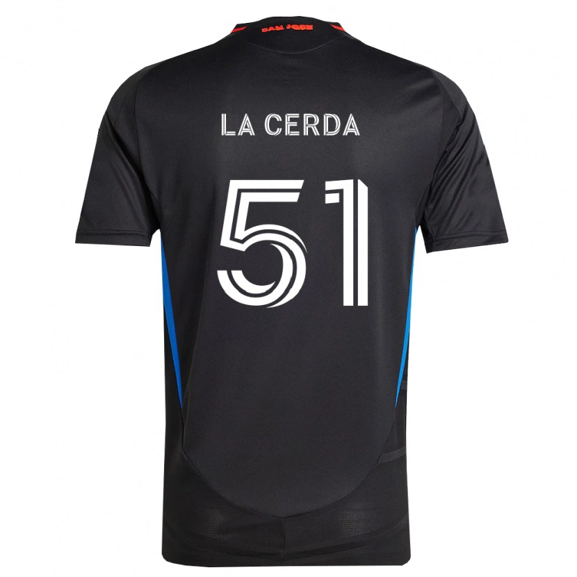Danxen Dames Eric De La Cerda #51 Blauw Wit Zwart Thuisshirt Thuistenue 2026/27 T-Shirt België