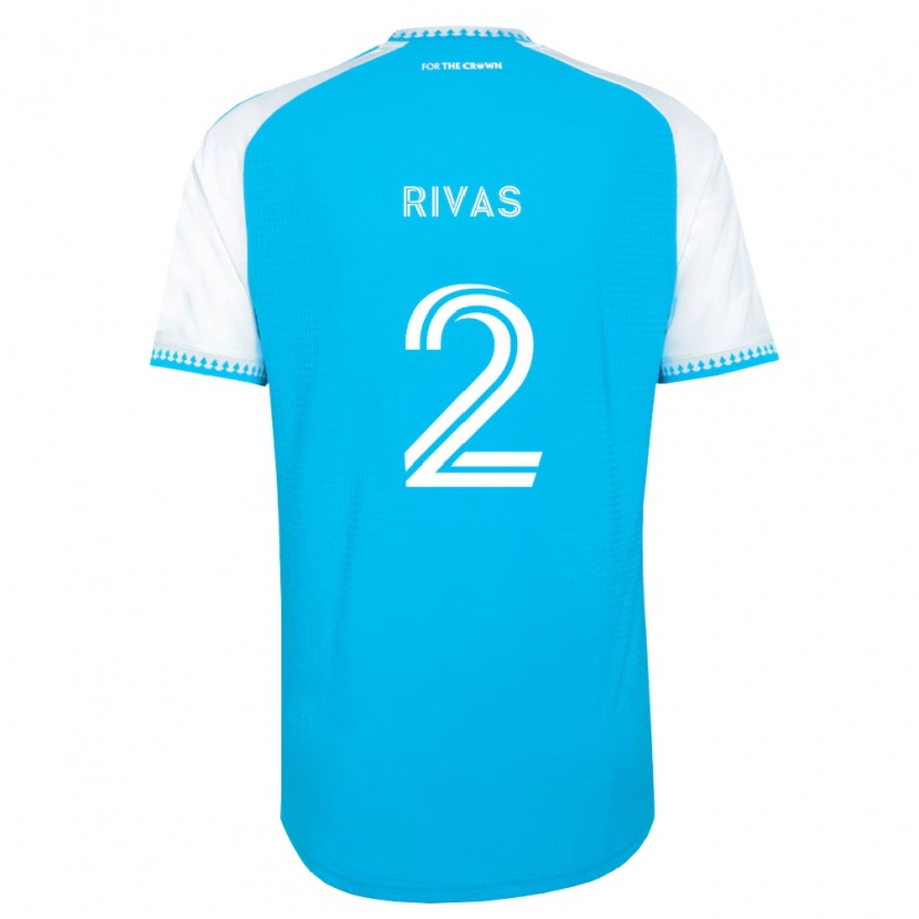 Danxen Dames Leandro Rivas #2 Hemelsblauw Wit Zwart Thuisshirt Thuistenue 2026/27 T-Shirt België