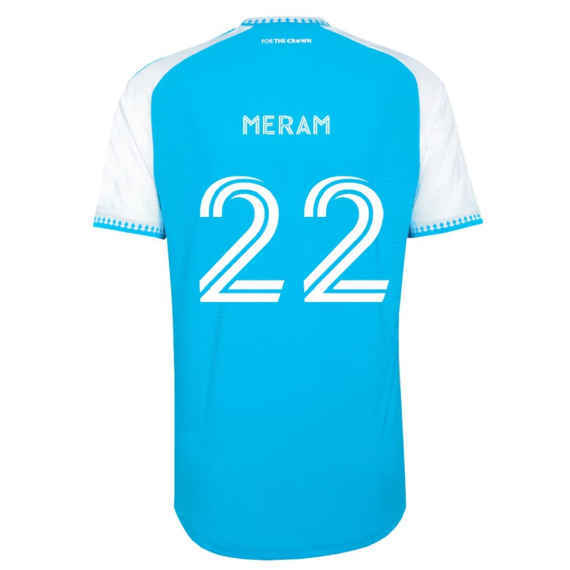 Danxen Dames Justin Meram #22 Hemelsblauw Wit Zwart Thuisshirt Thuistenue 2026/27 T-Shirt België