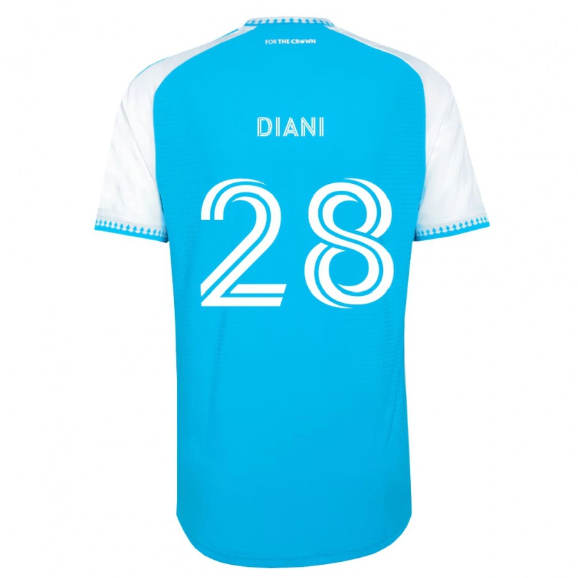 Danxen Dames Djibril Diani #28 Hemelsblauw Wit Zwart Thuisshirt Thuistenue 2026/27 T-Shirt België