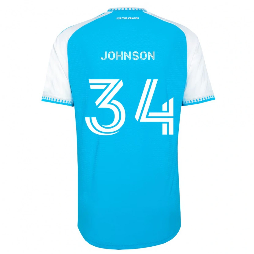 Danxen Dames Andrew Johnson #34 Hemelsblauw Wit Zwart Thuisshirt Thuistenue 2026/27 T-Shirt België