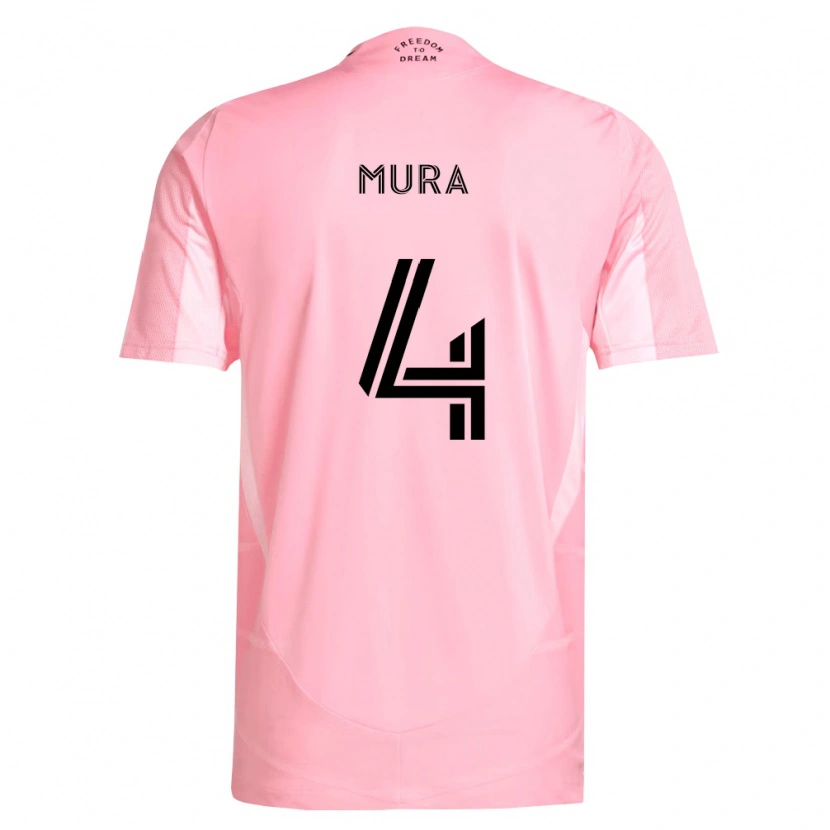 Danxen Dames Facundo Mura #4 Roze Zwart Thuisshirt Thuistenue 2026/27 T-Shirt België