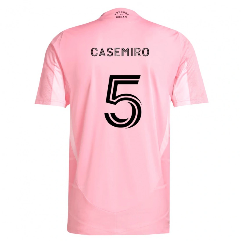 Danxen Dames Casemiro #5 Roze Zwart Thuisshirt Thuistenue 2026/27 T-Shirt België
