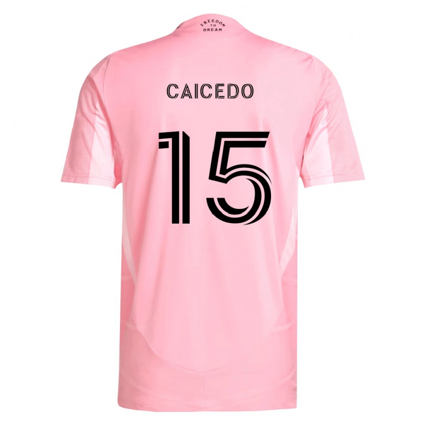 Danxen Dames Fricio Caicedo #15 Roze Zwart Thuisshirt Thuistenue 2026/27 T-Shirt België