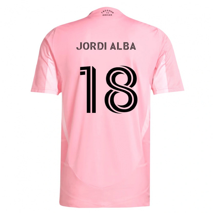 Danxen Dames Jordi Alba #18 Roze Zwart Thuisshirt Thuistenue 2026/27 T-Shirt België