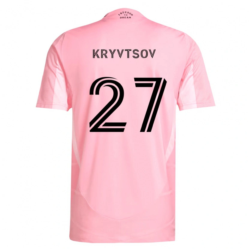Danxen Dames Sergiy Kryvtsov #27 Roze Zwart Thuisshirt Thuistenue 2026/27 T-Shirt België