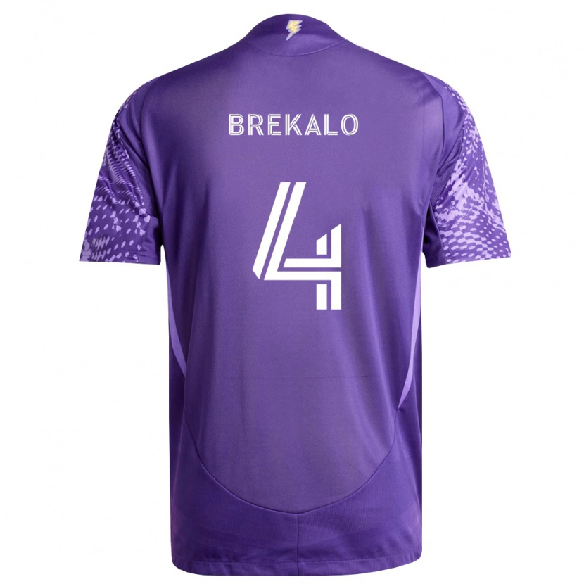 Danxen Dames David Brekalo #4 Paars Wit Thuisshirt Thuistenue 2026/27 T-Shirt België