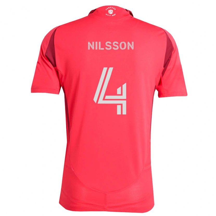 Danxen Dames Joakim Nilsson #4 Magenta Wit Thuisshirt Thuistenue 2026/27 T-Shirt België