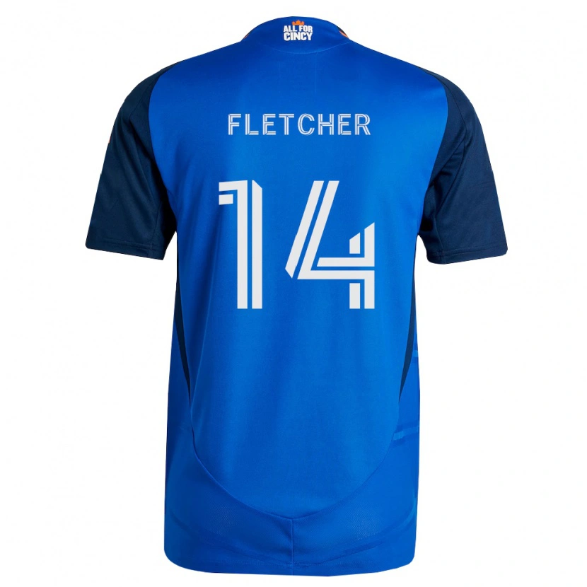 Danxen Dames Kristian Fletcher #14 Koninklijk Blauw Oranje Thuisshirt Thuistenue 2026/27 T-Shirt België