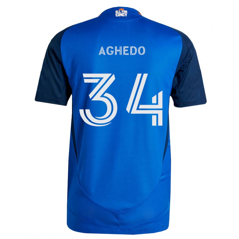 Danxen Dames London Aghedo #34 Koninklijk Blauw Oranje Thuisshirt Thuistenue 2026/27 T-Shirt België