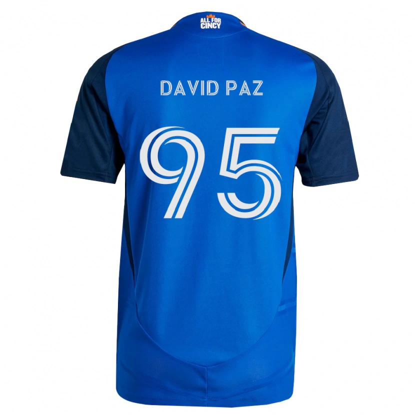 Danxen Dames David Paz #95 Koninklijk Blauw Oranje Thuisshirt Thuistenue 2026/27 T-Shirt België