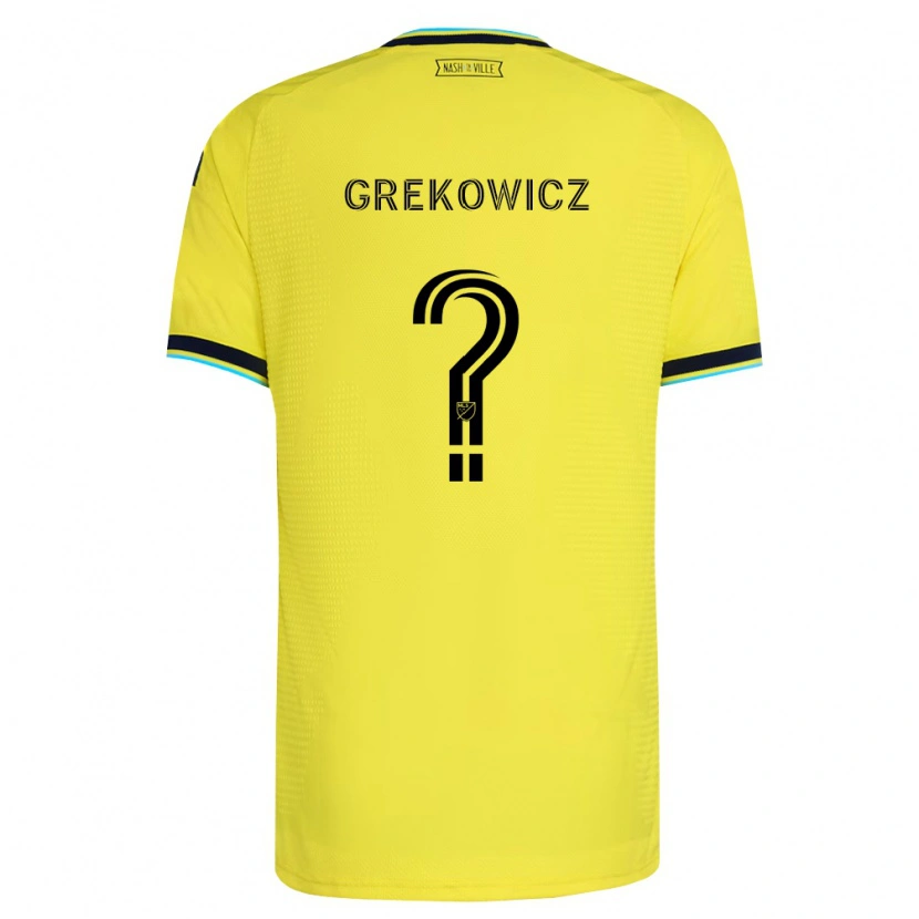 Danxen Dames Jacob Grekowicz #0 Helder Geel Marineblauw Thuisshirt Thuistenue 2026/27 T-Shirt België