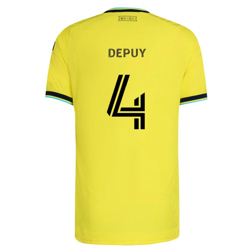 Danxen Dames Nick Depuy #4 Helder Geel Marineblauw Thuisshirt Thuistenue 2026/27 T-Shirt België