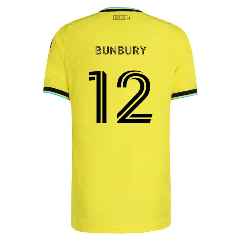 Danxen Dames Teal Bunbury #12 Helder Geel Marineblauw Thuisshirt Thuistenue 2026/27 T-Shirt België