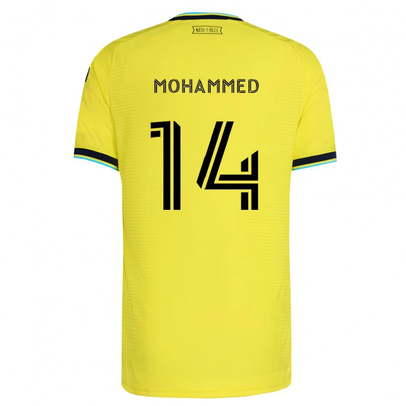Danxen Dames Shak Mohammed #14 Helder Geel Marineblauw Thuisshirt Thuistenue 2026/27 T-Shirt België