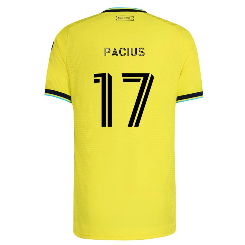 Danxen Dames Woobens Pacius #17 Helder Geel Marineblauw Thuisshirt Thuistenue 2026/27 T-Shirt België