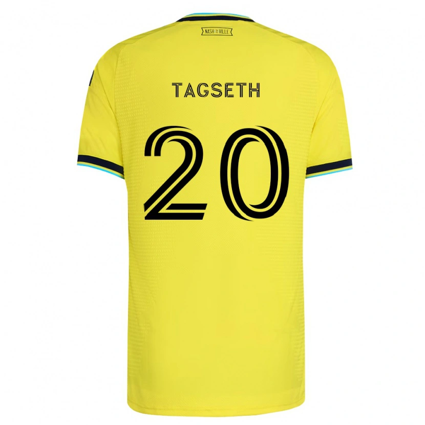 Danxen Dames Edvard Tagseth #20 Helder Geel Marineblauw Thuisshirt Thuistenue 2026/27 T-Shirt België