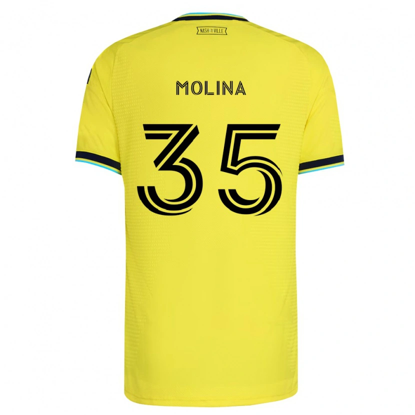 Danxen Dames Malachi Molina #35 Helder Geel Marineblauw Thuisshirt Thuistenue 2026/27 T-Shirt België