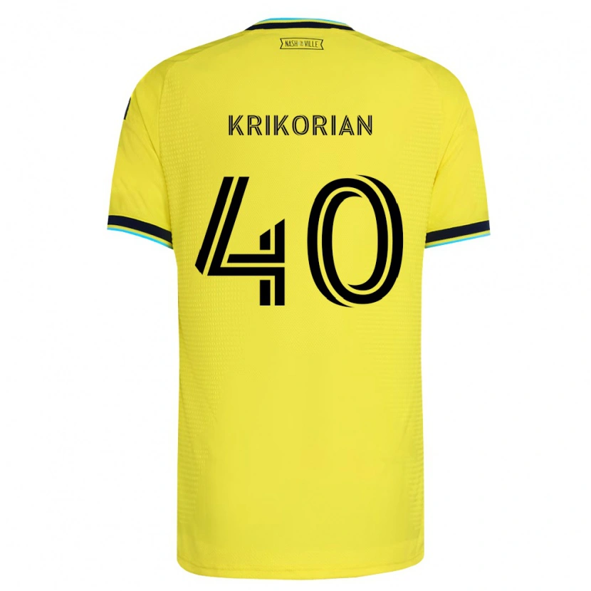 Danxen Dames Andre Krikorian #40 Helder Geel Marineblauw Thuisshirt Thuistenue 2026/27 T-Shirt België