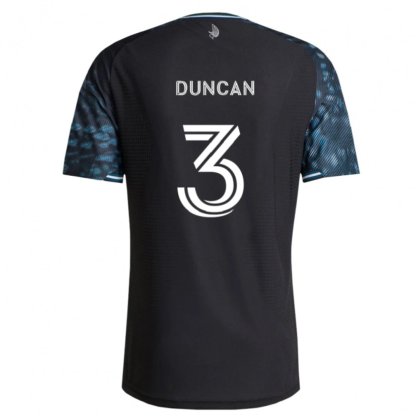 Danxen Dames Kyle Duncan #3 Zwart Wit Thuisshirt Thuistenue 2026/27 T-Shirt België
