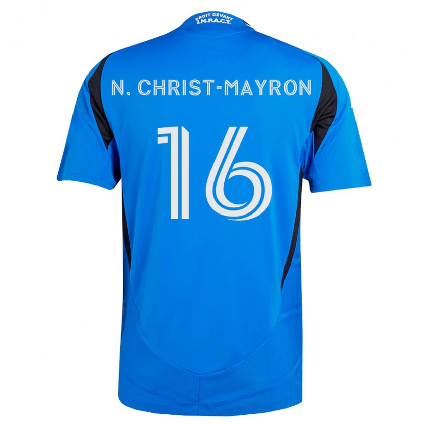 Danxen Dames Brou Aya N'ta Christ-Mayron #16 Blauw Wit Zwart Thuisshirt Thuistenue 2026/27 T-Shirt België