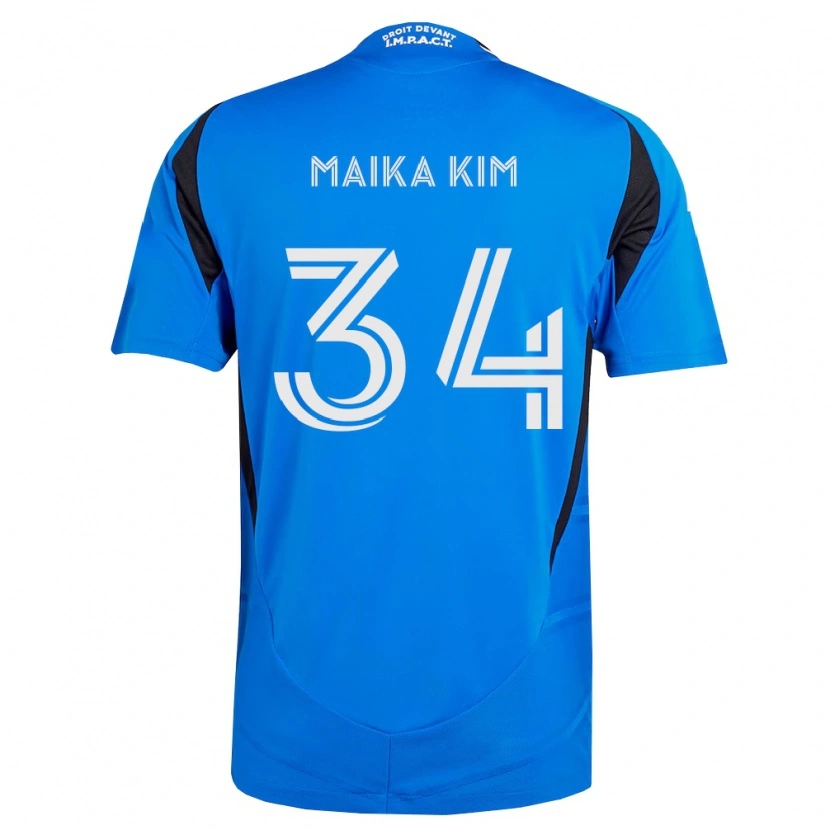 Danxen Dames Guerrier Maika Kim #34 Blauw Wit Zwart Thuisshirt Thuistenue 2026/27 T-Shirt België
