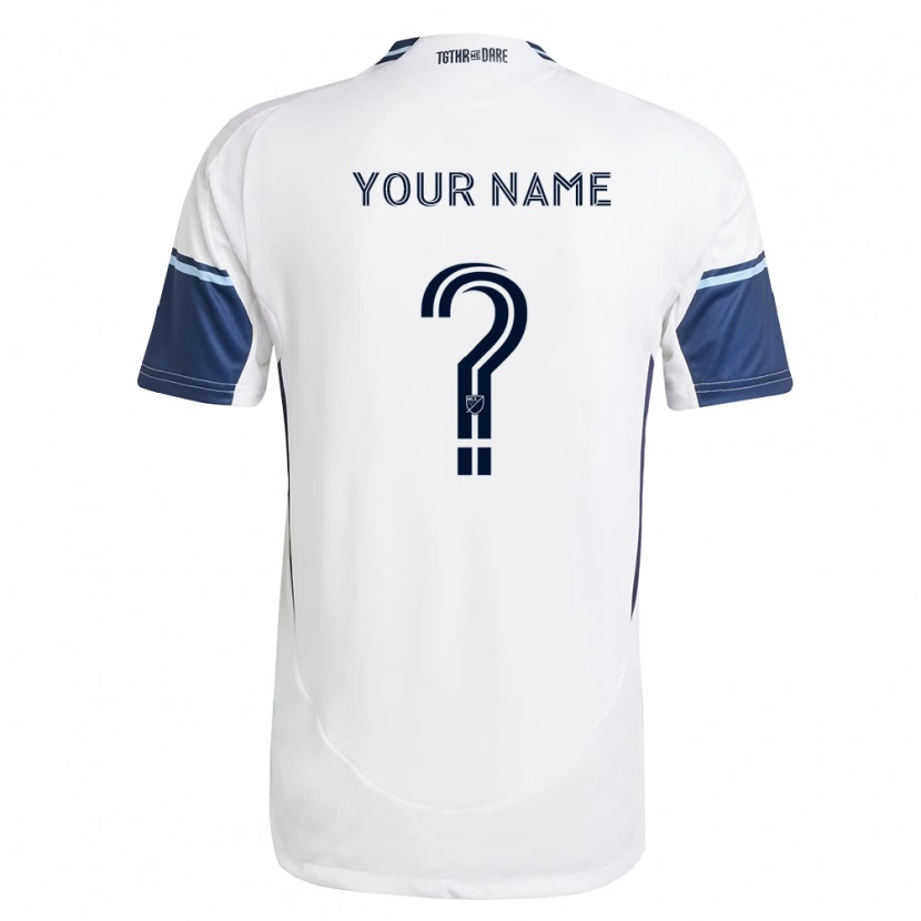 Danxen Dames Uw Naam #0 Wit Koninklijk Blauw Thuisshirt Thuistenue 2026/27 T-Shirt België