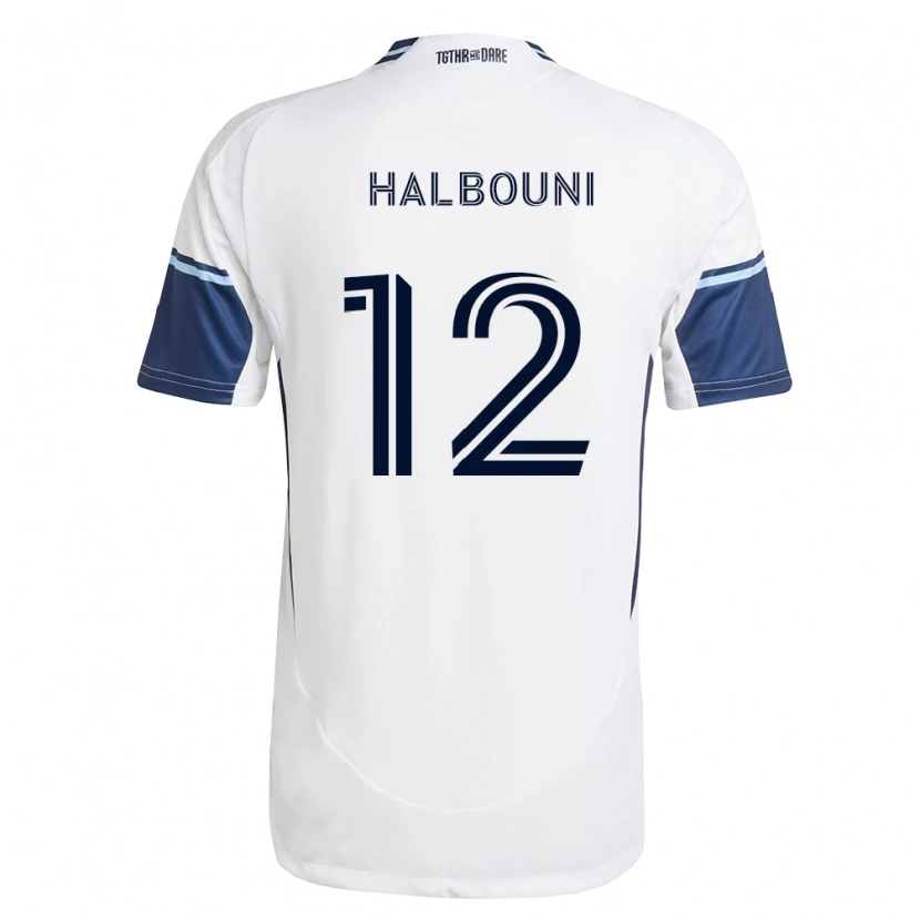 Danxen Dames Belal Halbouni #12 Wit Koninklijk Blauw Thuisshirt Thuistenue 2026/27 T-Shirt België