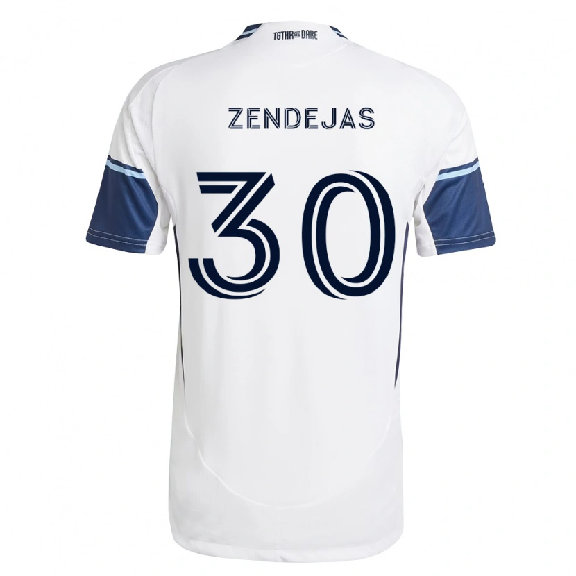 Danxen Dames Adrián Zendejas #30 Wit Koninklijk Blauw Thuisshirt Thuistenue 2026/27 T-Shirt België