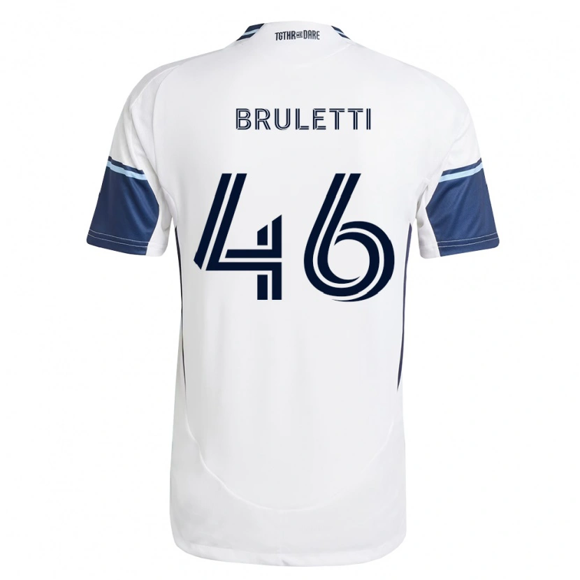 Danxen Dames Cristiano Bruletti #46 Wit Koninklijk Blauw Thuisshirt Thuistenue 2026/27 T-Shirt België