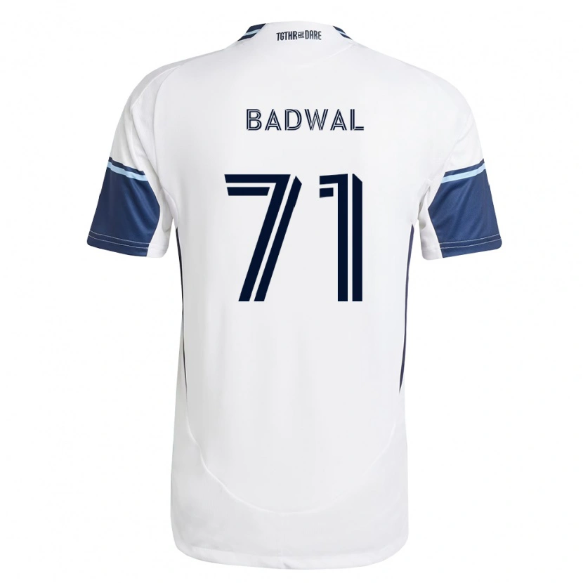 Danxen Dames Manav Badwal #71 Wit Koninklijk Blauw Thuisshirt Thuistenue 2026/27 T-Shirt België