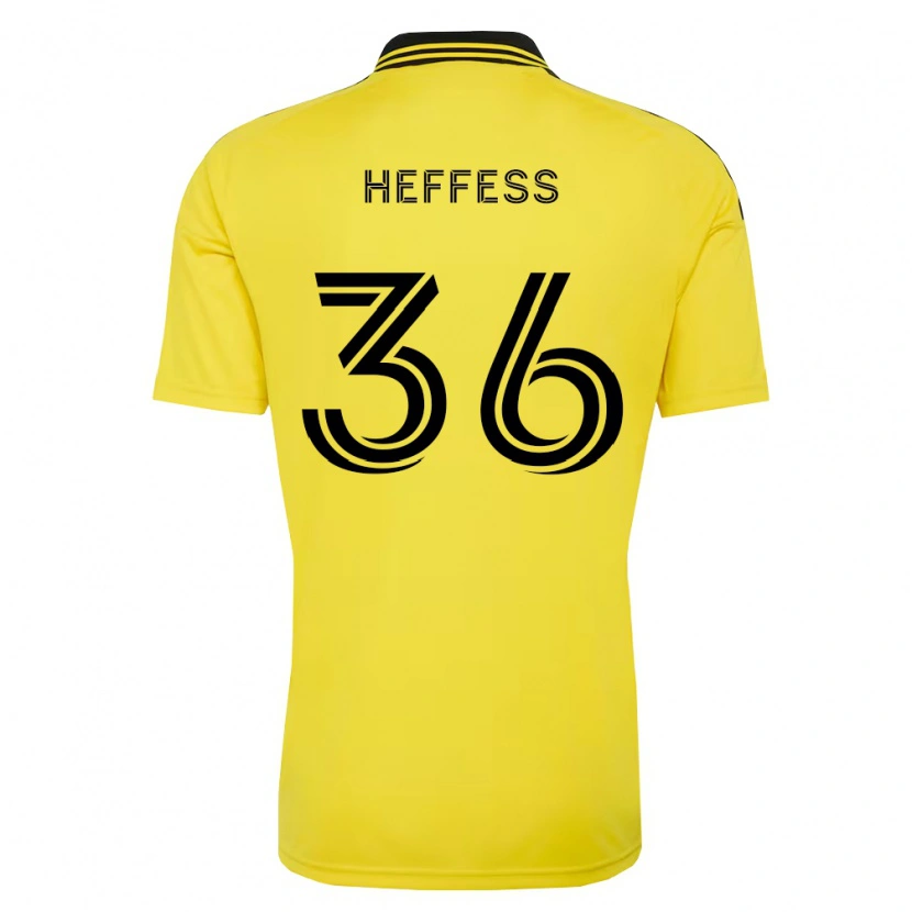 Danxen Dames Isaac Heffess #36 Geel Zwart Thuisshirt Thuistenue 2026/27 T-Shirt België
